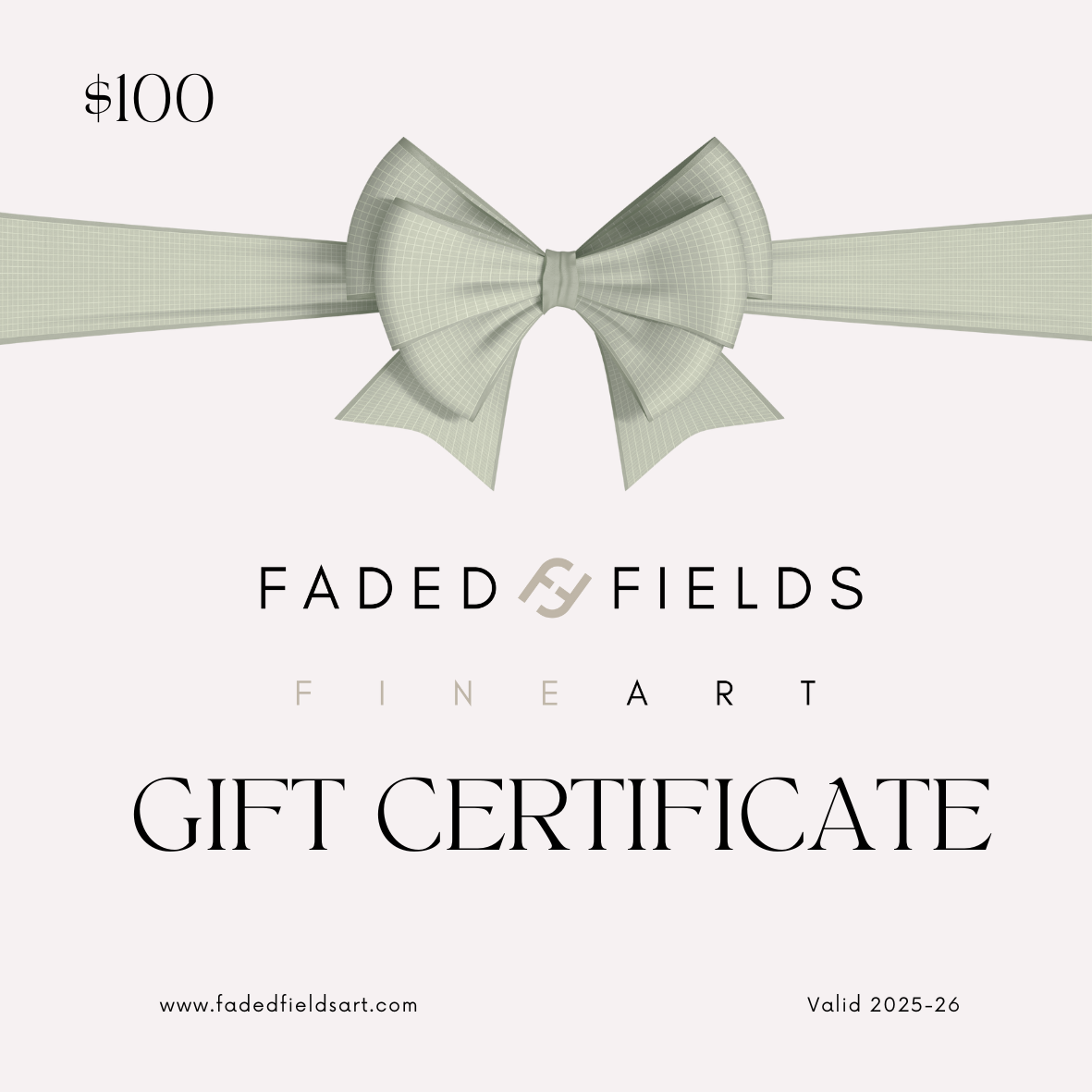 Faded Fields Gift Certificate