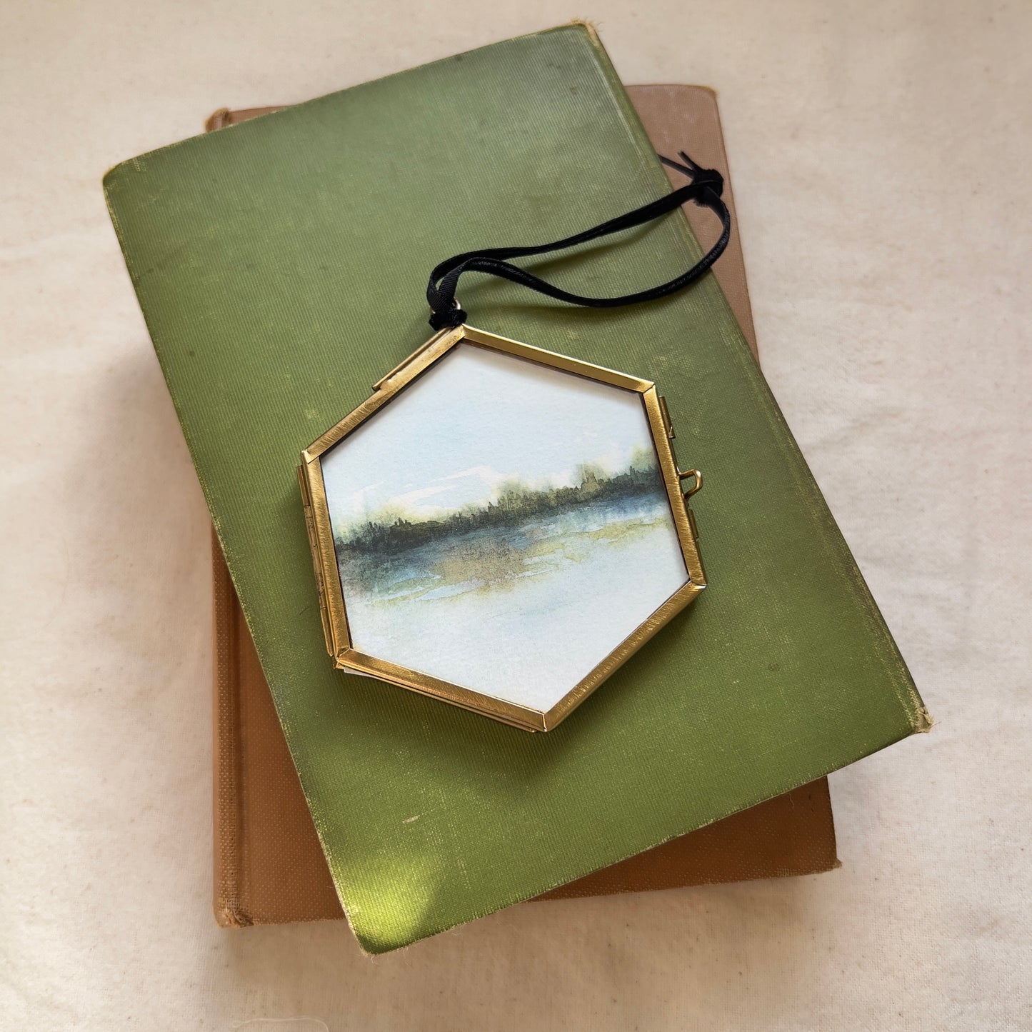 Hexagon Landscape Ornament