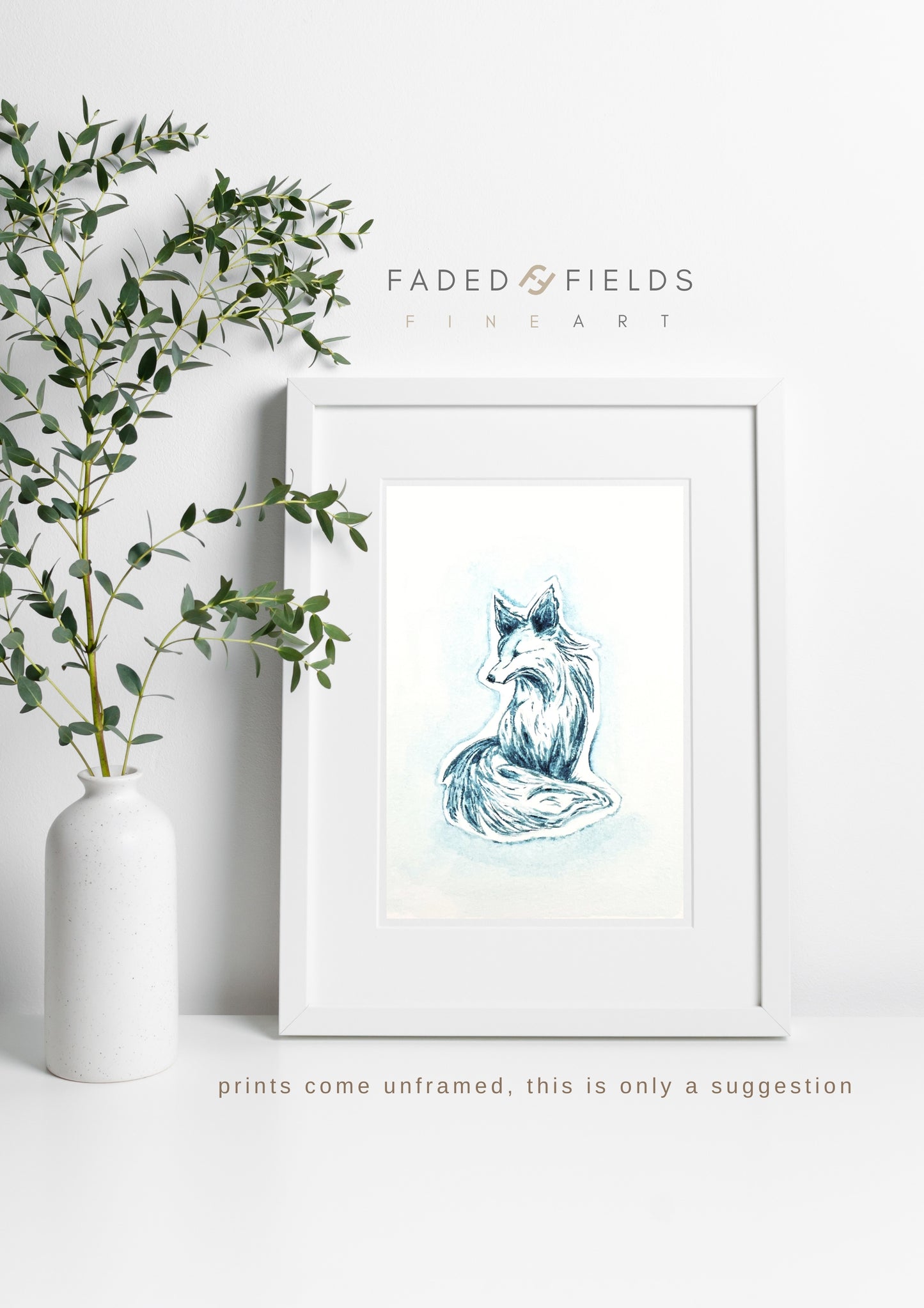 "Mayan Blue Fox" Art Print