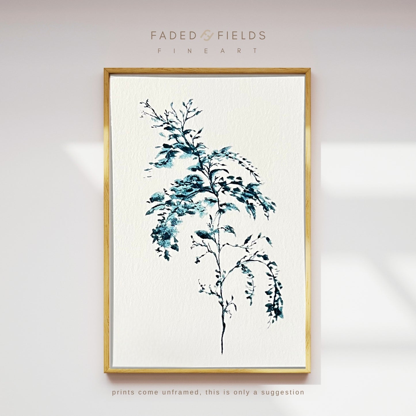 "Mayan Blue Branch" Art Print