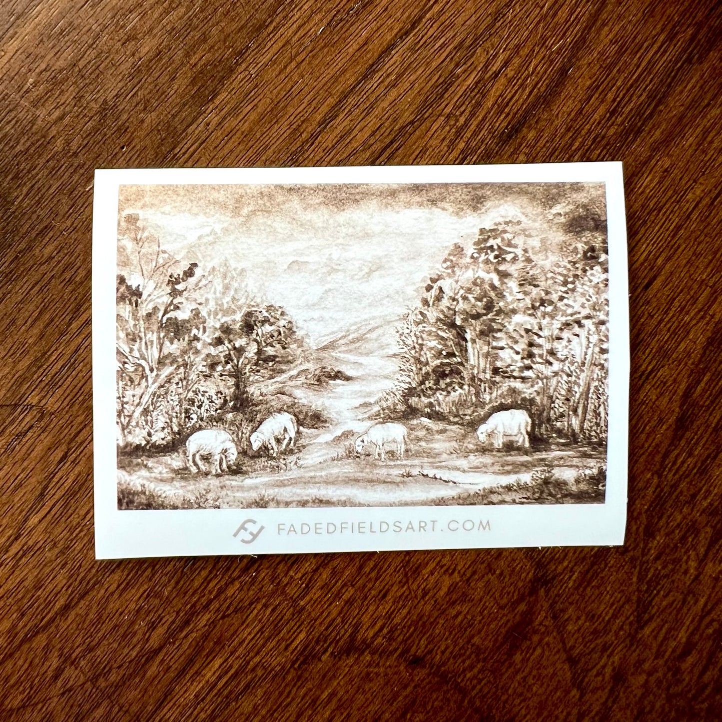 Faded Fields Stickers