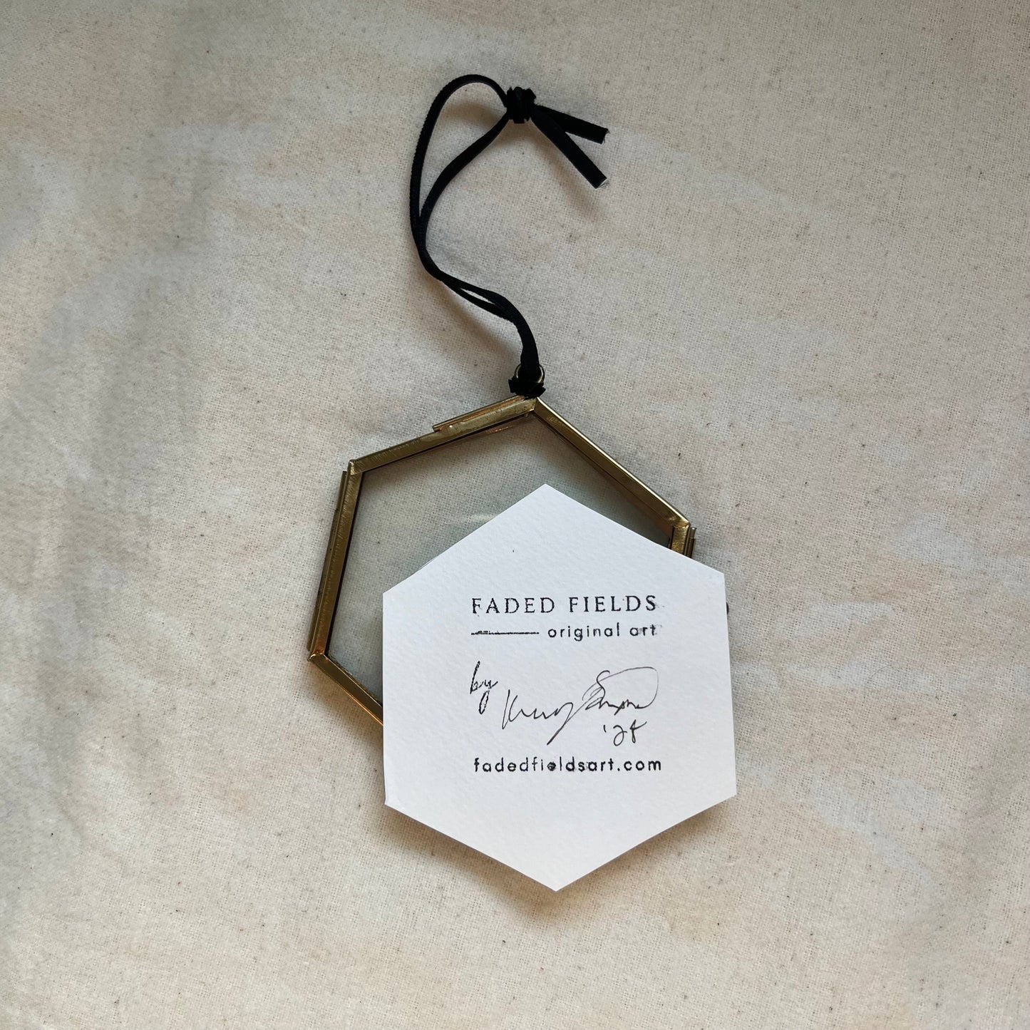 Hexagon Landscape Ornament