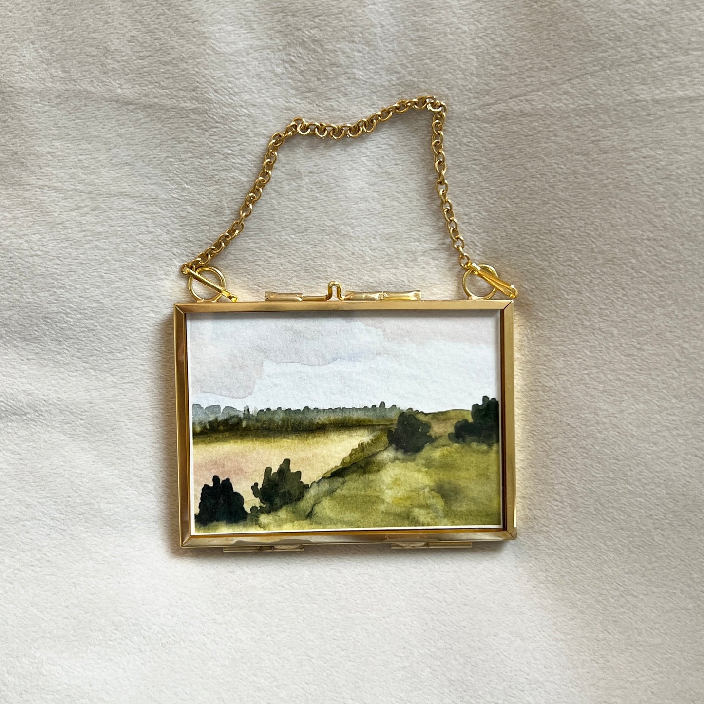 Brass + Glass - Pink Landscape