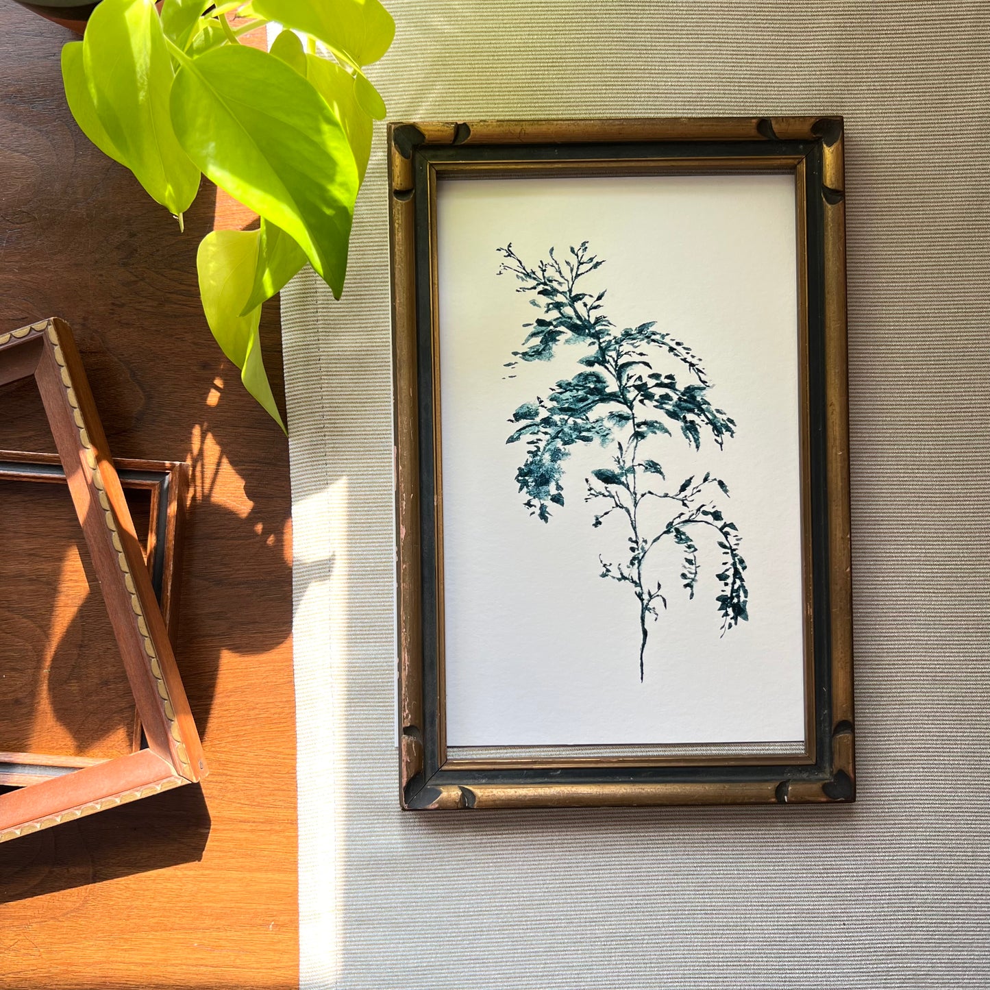 "Mayan Blue Branch" Art Print