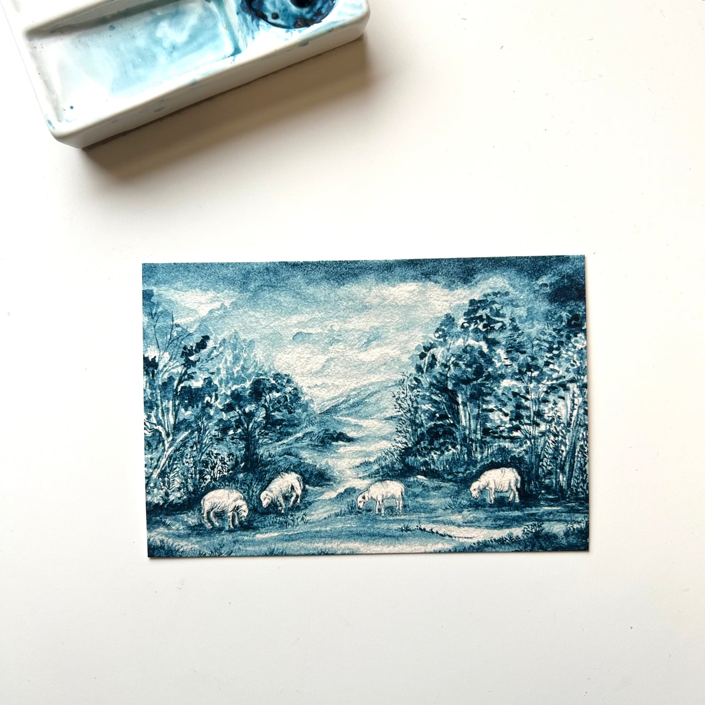 "Mayan Blue Pasture" Art Print