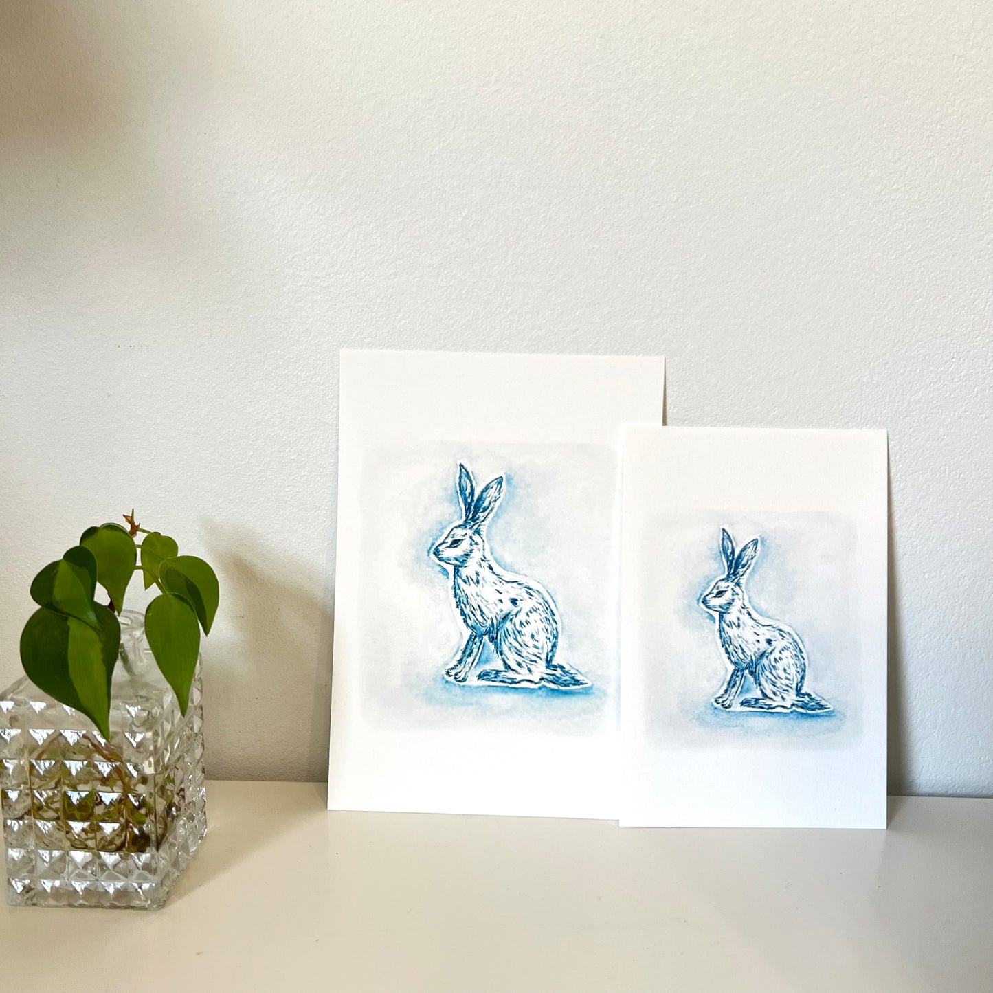 "Mayan Blue Rabbit" Art Print