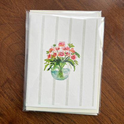 Striped Bouquet Card