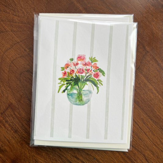 Striped Bouquet Card