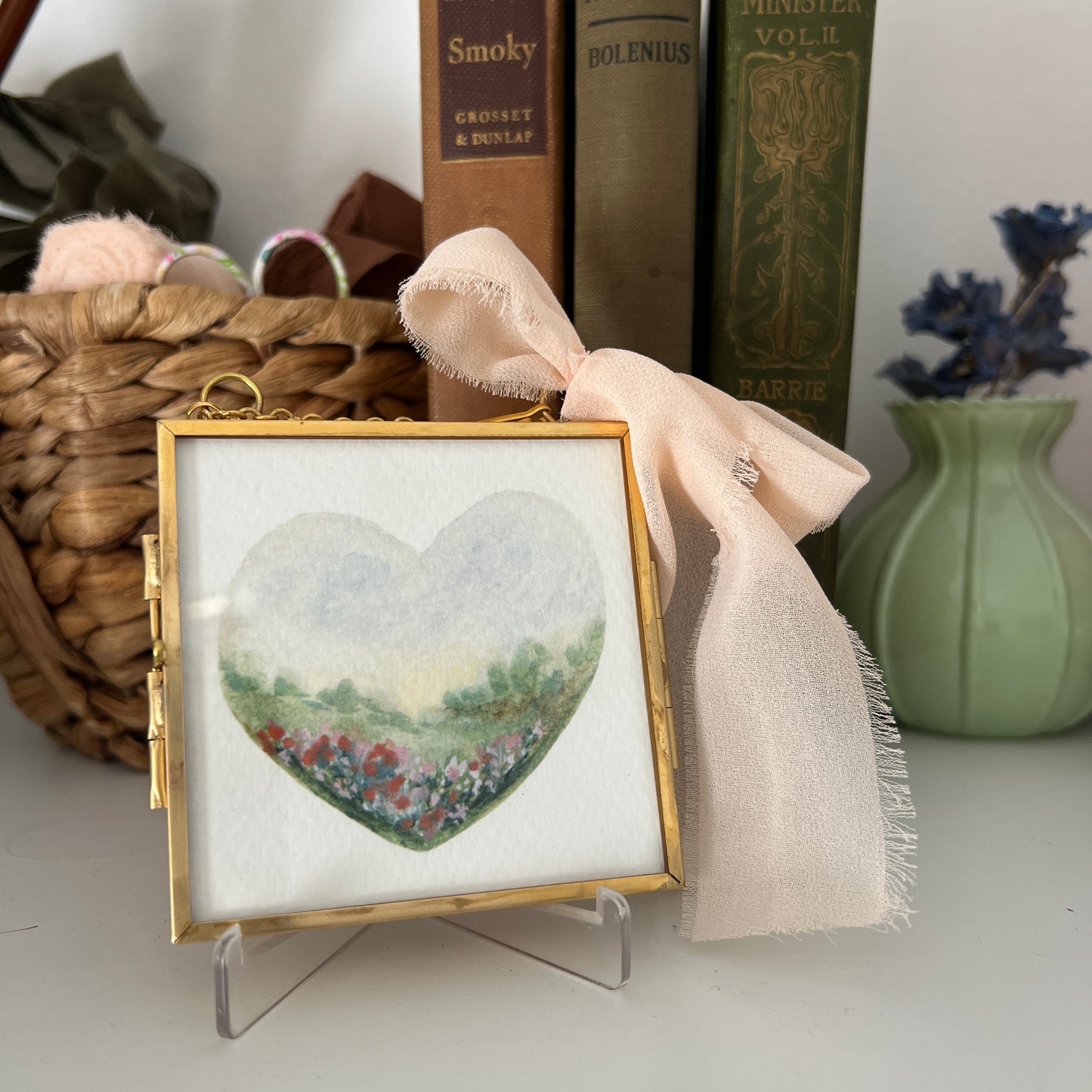 Brass + Glass - Large Landscape Heart