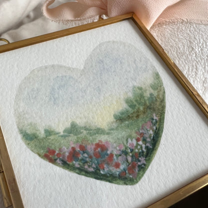 Brass + Glass - Large Landscape Heart