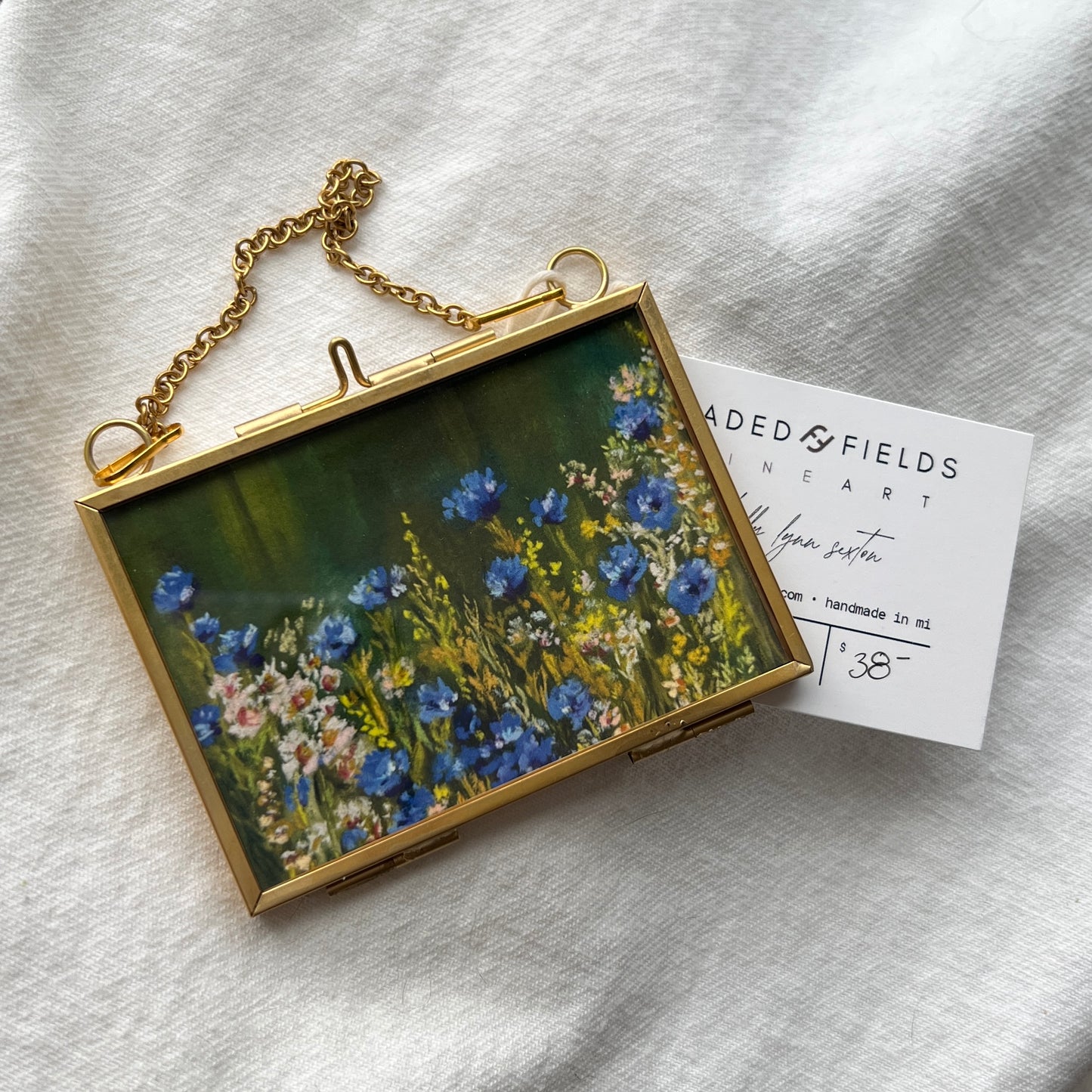 Brass + Glass - Blue Floral