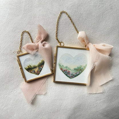 Brass + Glass - Small Landscape Heart