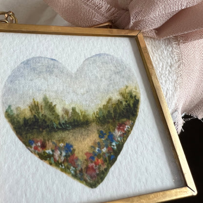 Brass + Glass - Small Landscape Heart