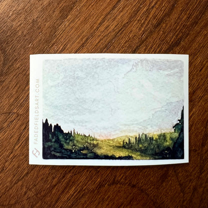 Faded Fields Stickers
