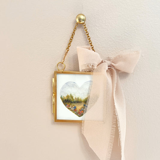 Brass + Glass - Small Landscape Heart