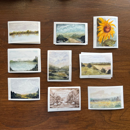 Faded Fields Stickers