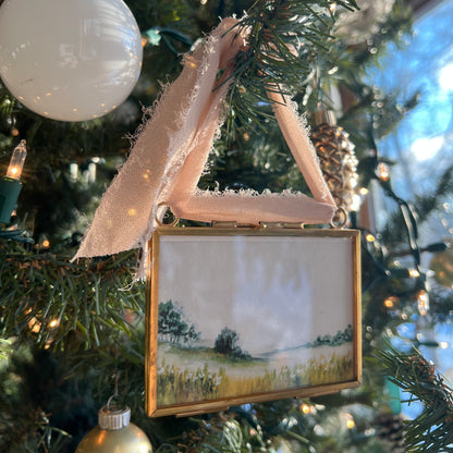 Brass + Glass Ornament - Soft Landscape