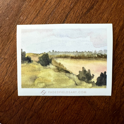 Faded Fields Stickers