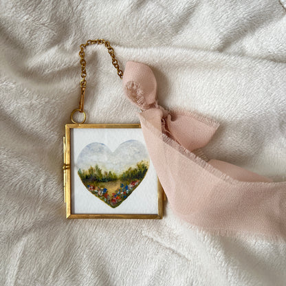 Brass + Glass - Small Landscape Heart