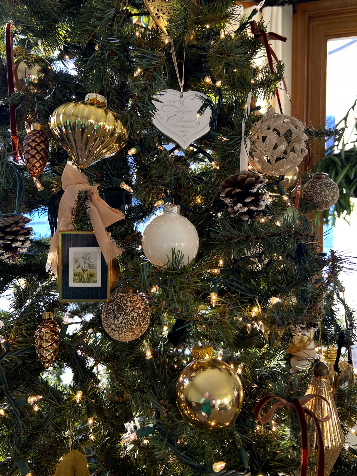 Brass + Glass Ornament -Yarrow