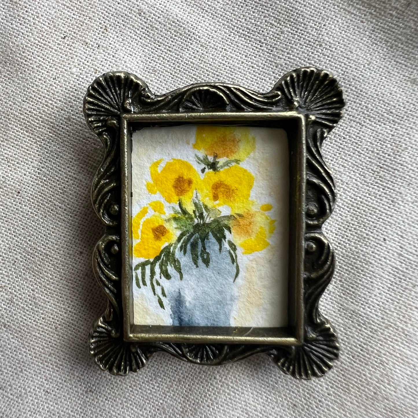 Vintage Mini - Yellow Flower