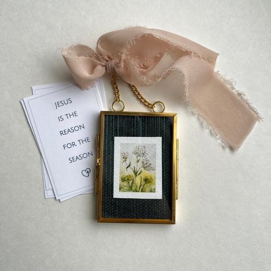 Brass + Glass Ornament -Yarrow