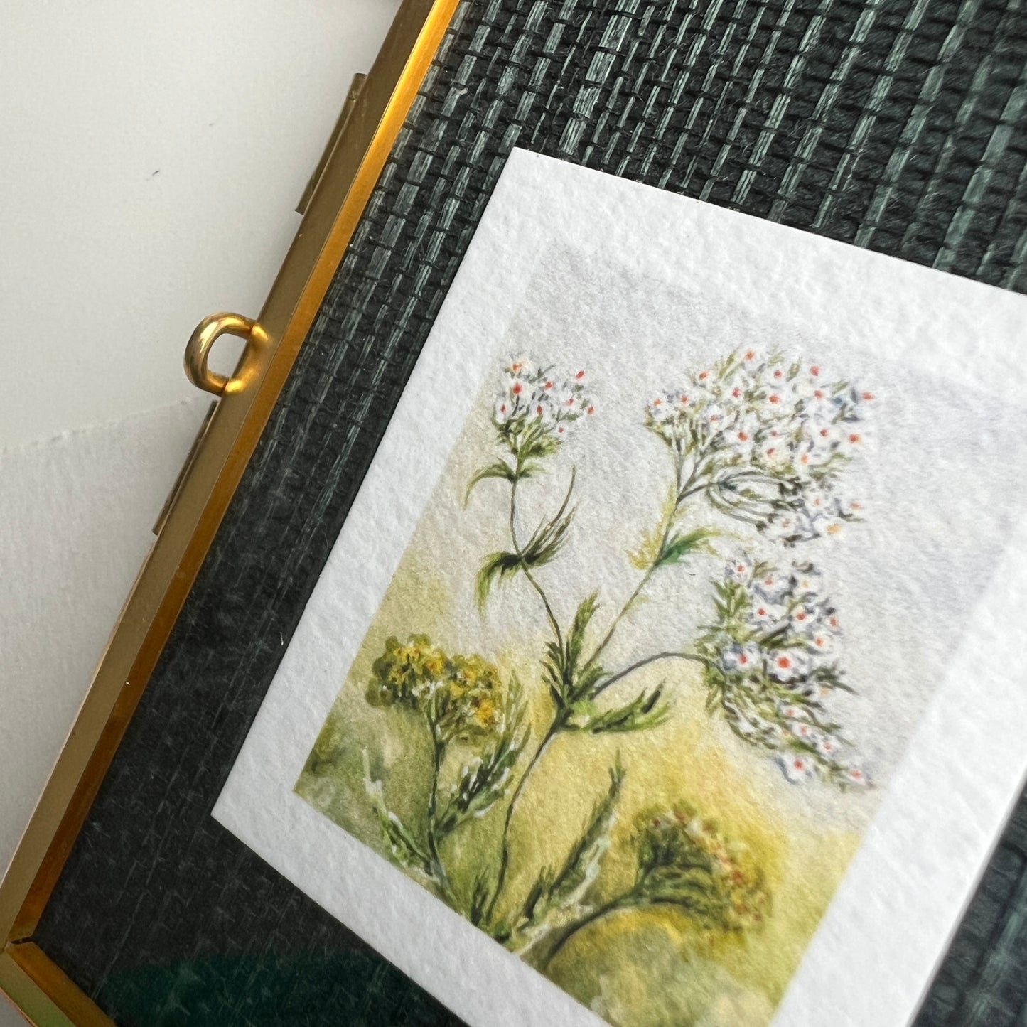 Brass + Glass Ornament -Yarrow