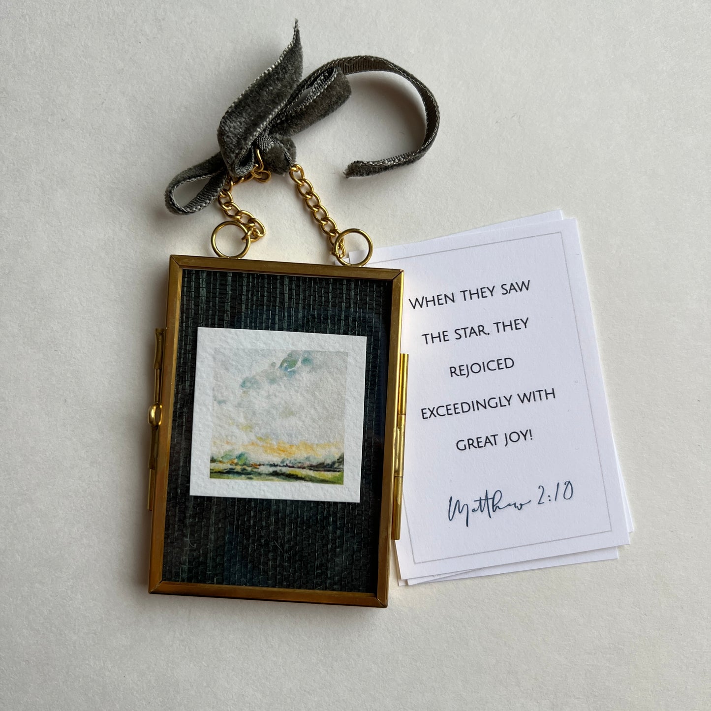 Brass + Glass Ornament - Sky