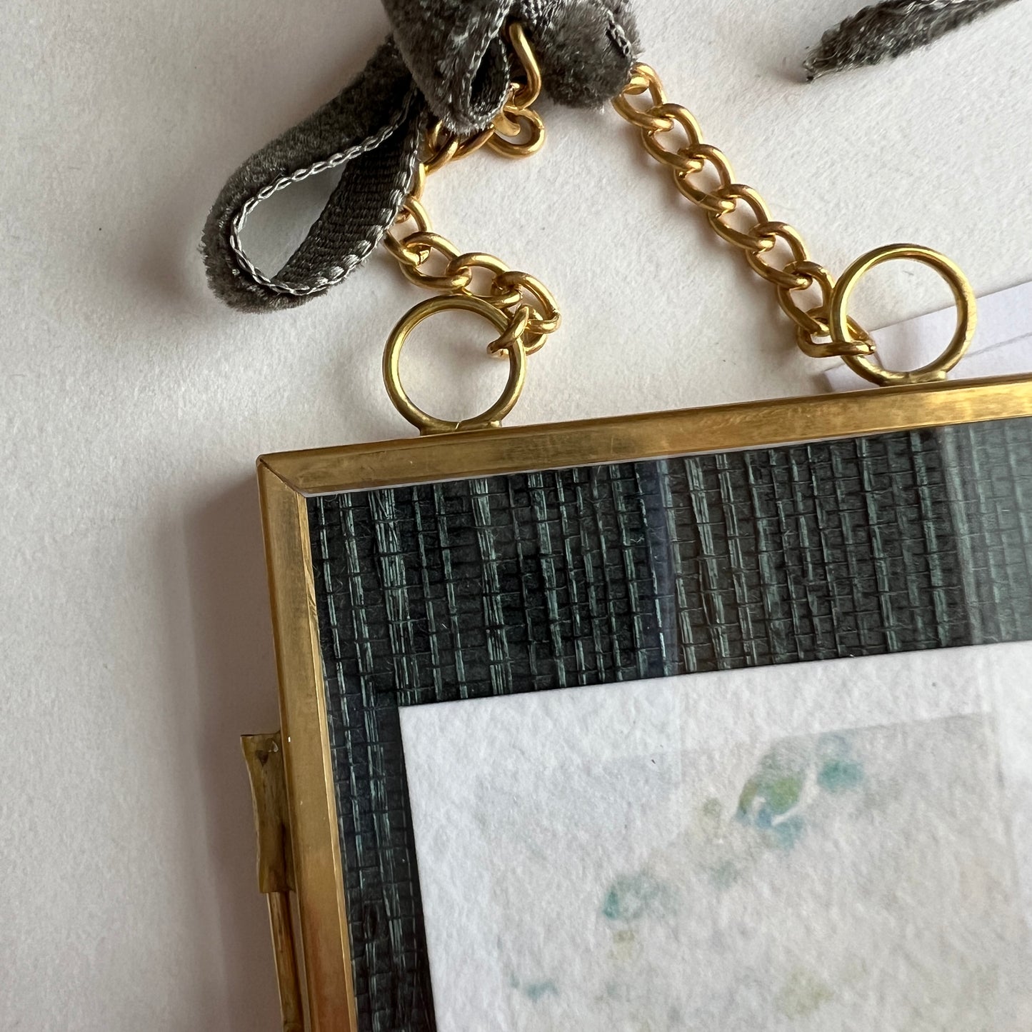 Brass + Glass Ornament - Sky