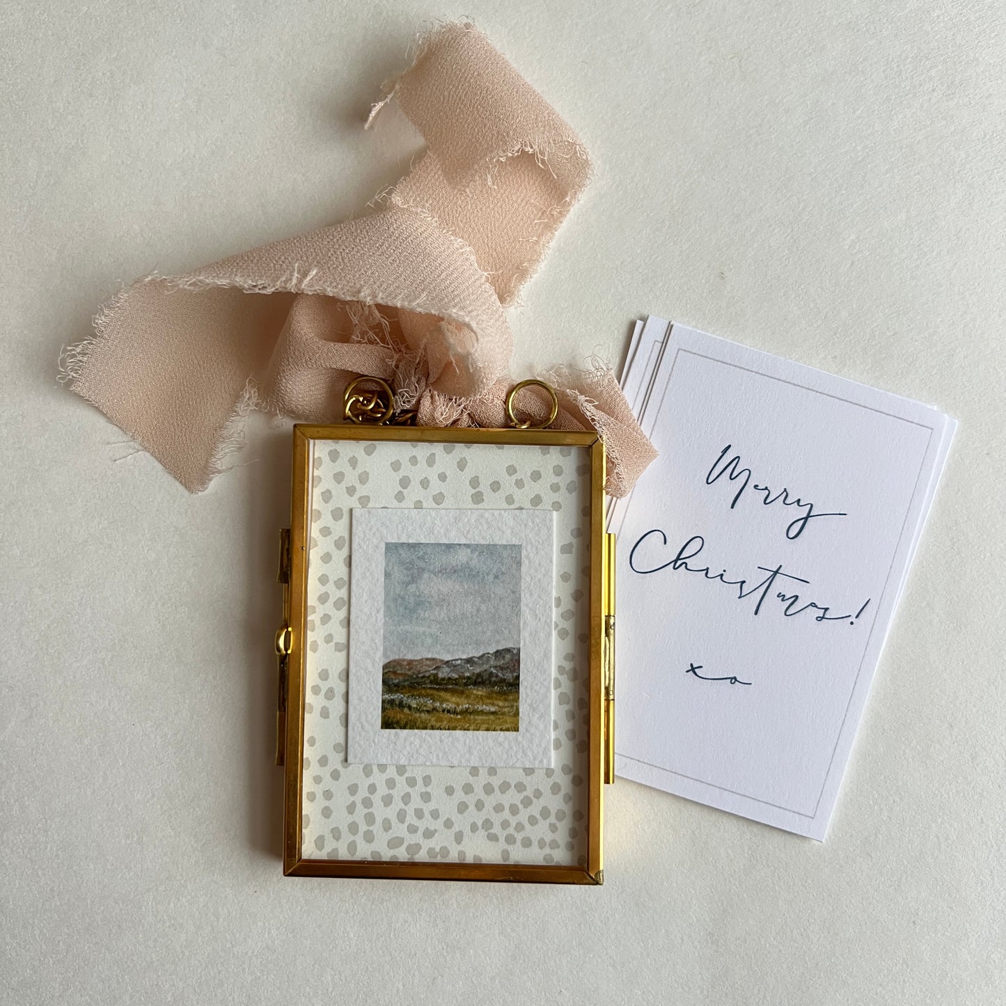 Brass + Glass Ornament + Mountain Top