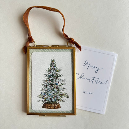 Brass + Glass Ornament - Christmas Tree
