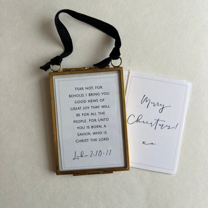 Brass + Glass Ornament - Mini Tree + Black