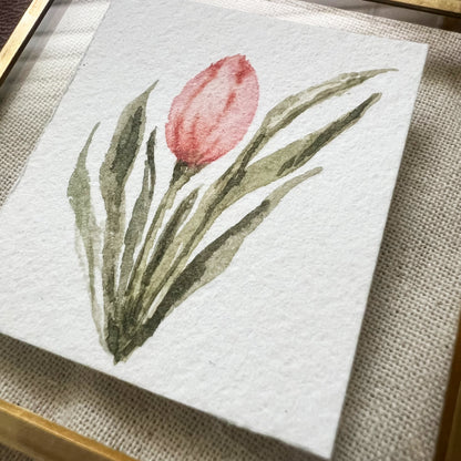 Floating Brass Minis - Pink Tulip