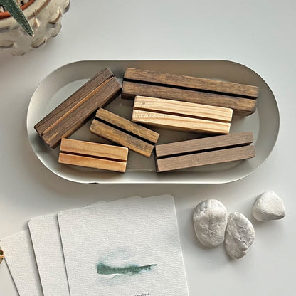 Wood Stands for Art or Card Display